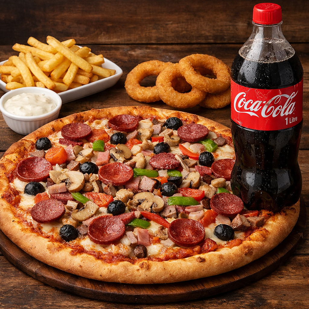 Artisan jumbo Pizza (42 cm) Aile Menü