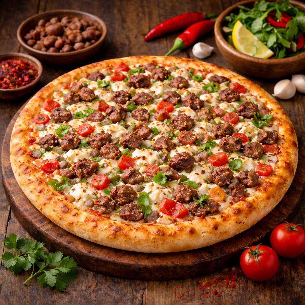 Kavurmalı Pizza [ 32 cm ]