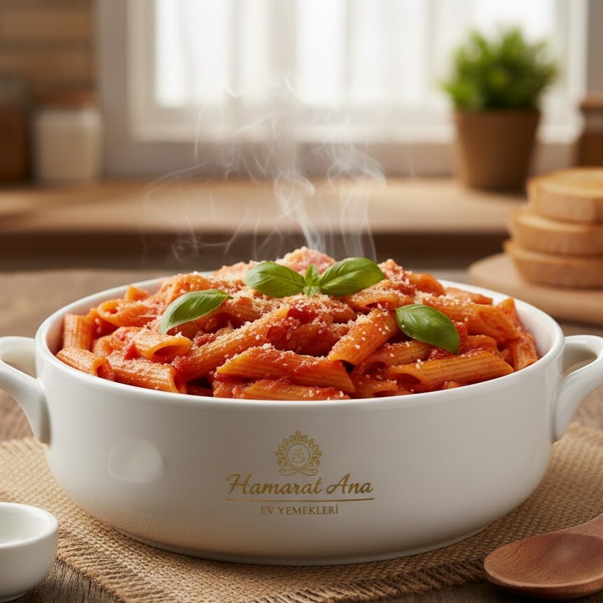 Hamarat Ana'dan Domates Soslu Penne Makarna