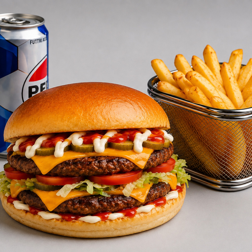Double Burger Menü