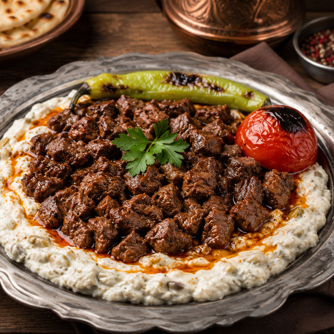 Alinazik Kebap (Et Şişten)