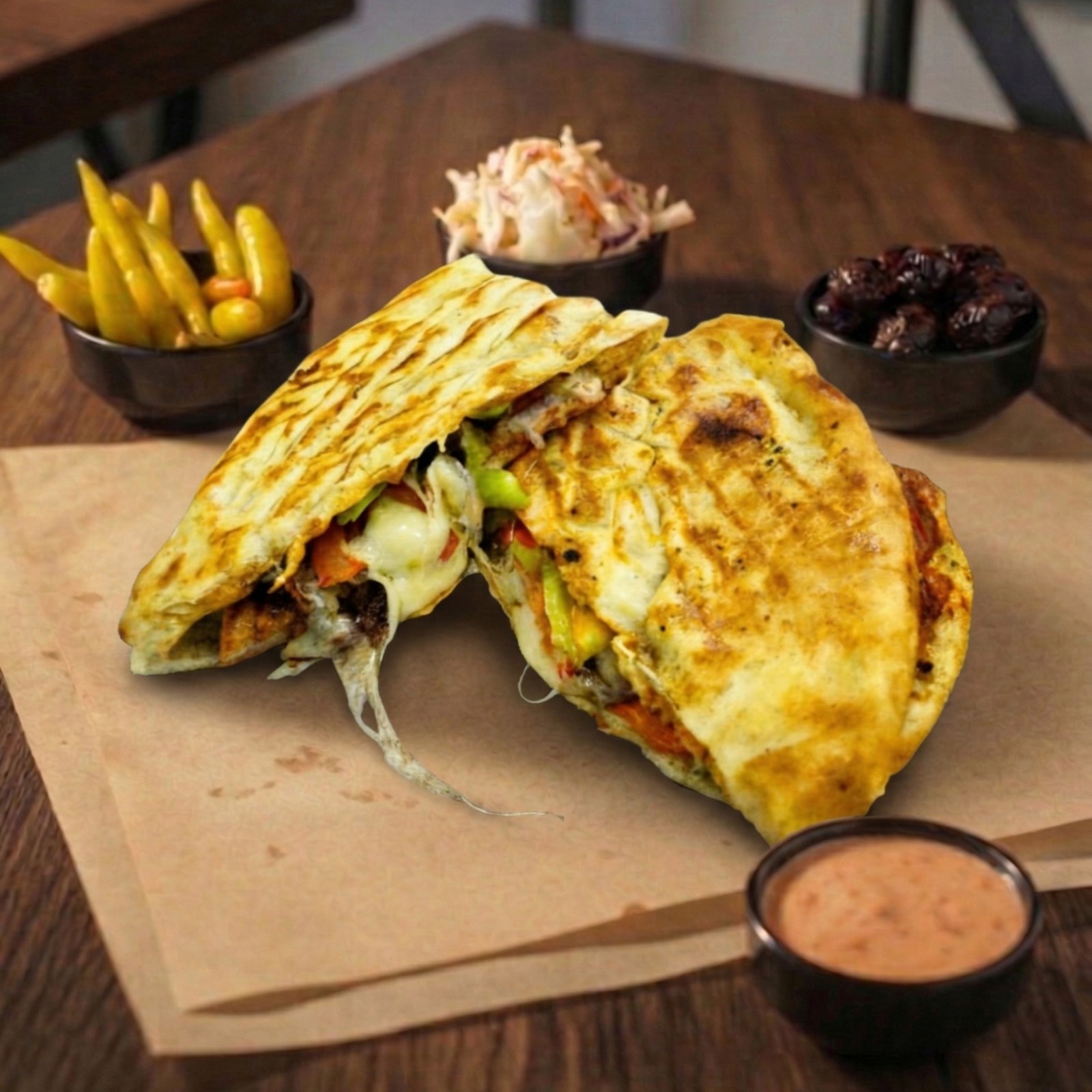 Salamlı Kaşarlı Pide Tost