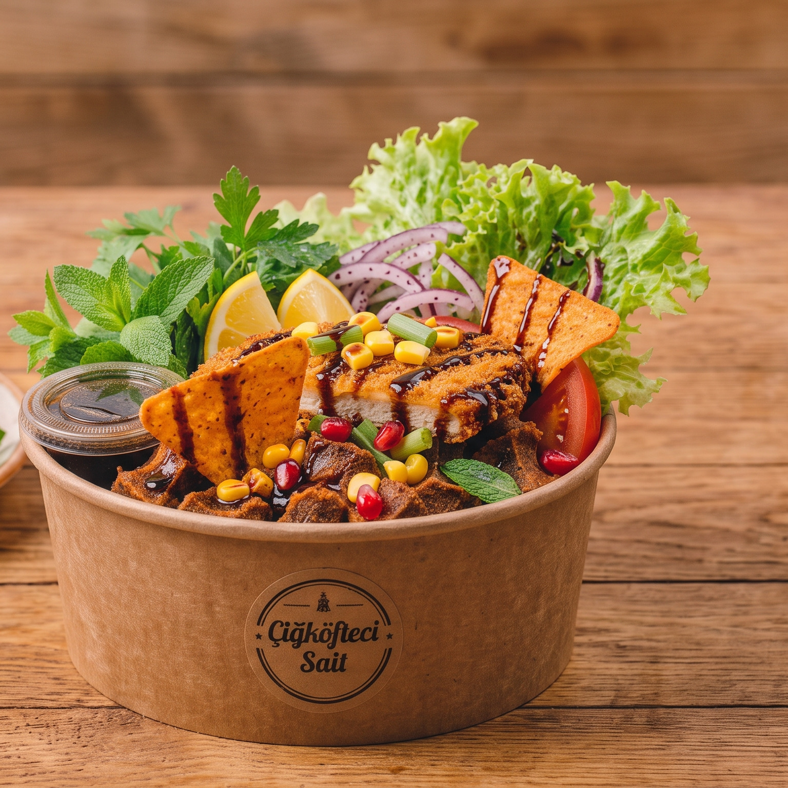 Şnitselli Bowl Sıkım Çiğ Köfte