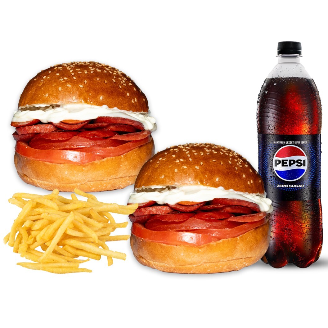 2'li İso Özel Sucuk Burger Menü