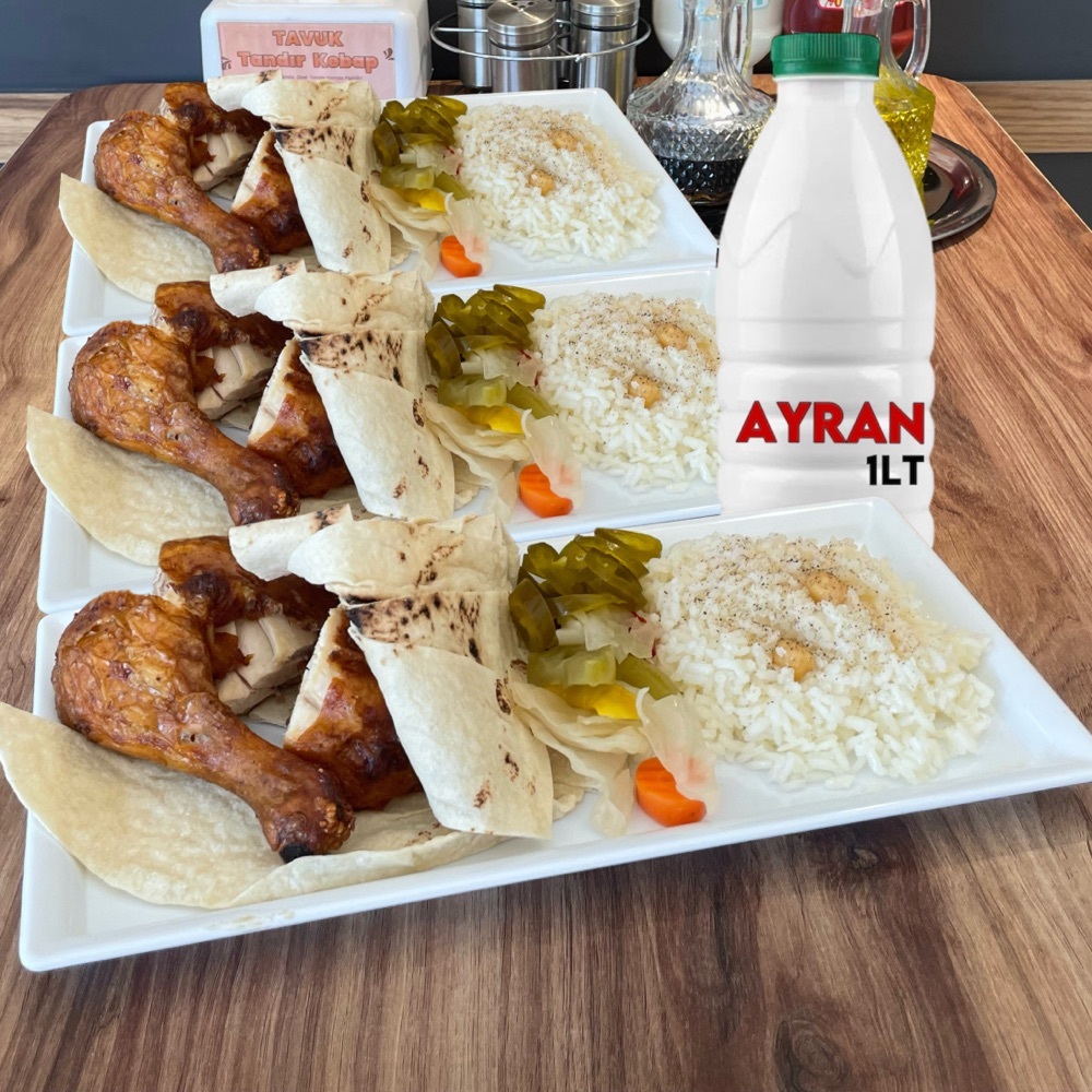 3'lü Kalçalı But Menü / Ayran'lı
