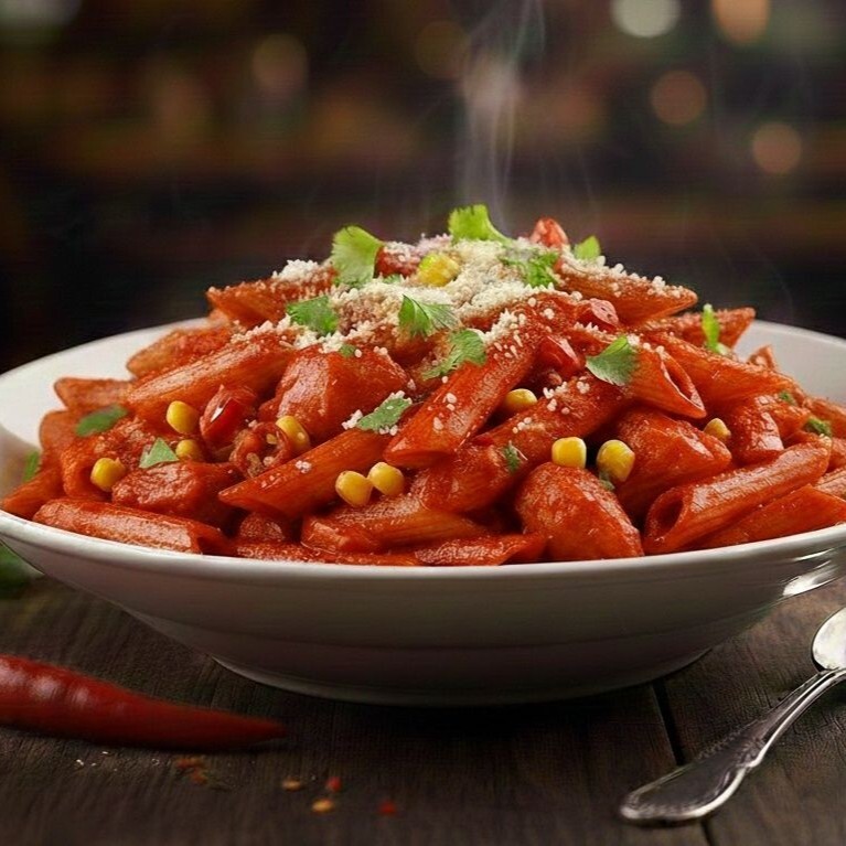 Mexican Soslu Tavuklu Makarna