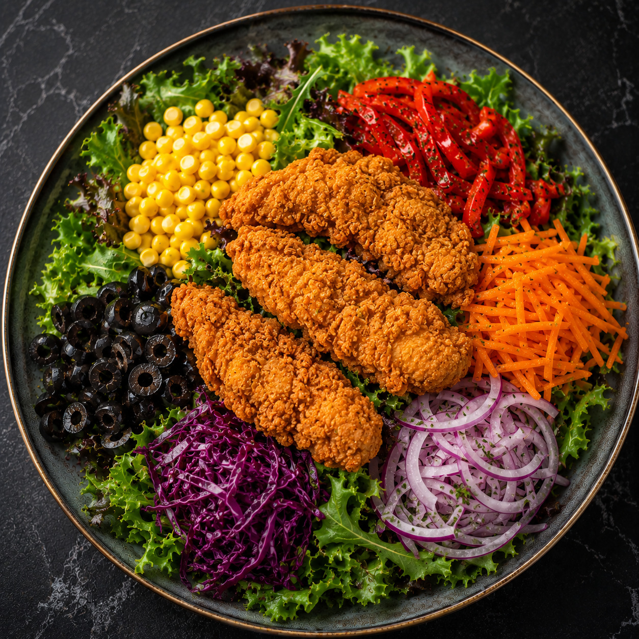 Çıtır Tavuk Salata