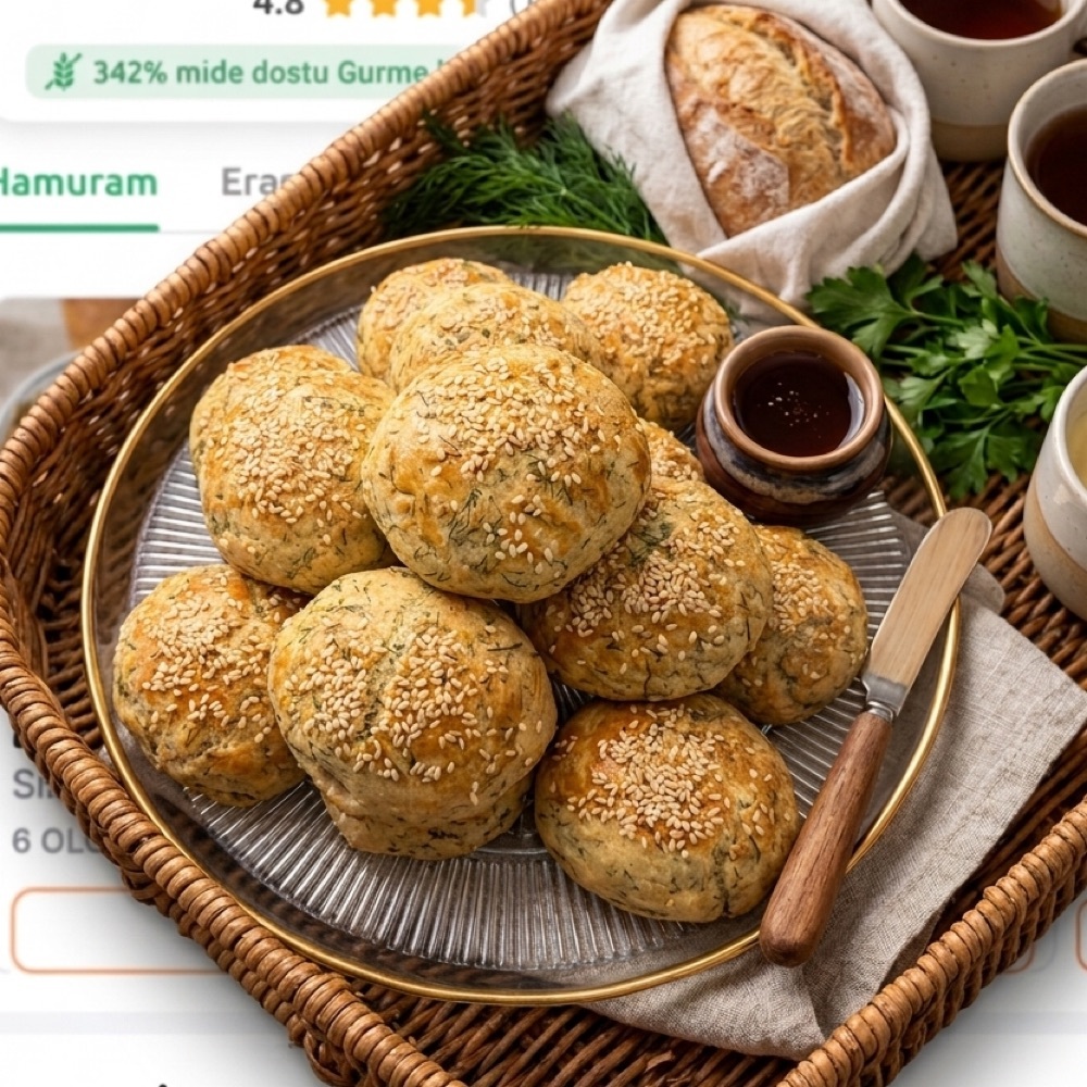 Glutensiz Labneli Dereotlu Poğaça