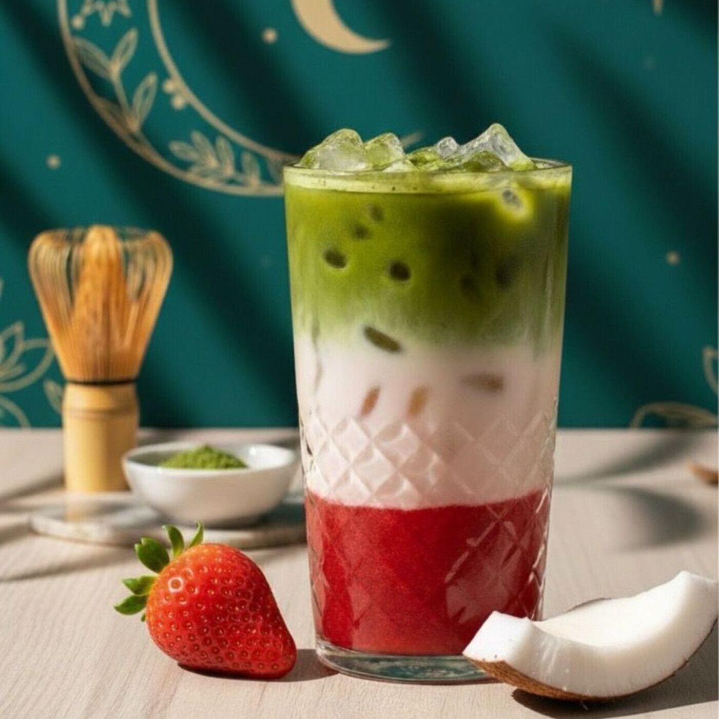 Pink Mind Matcha Latte (16 Oz)