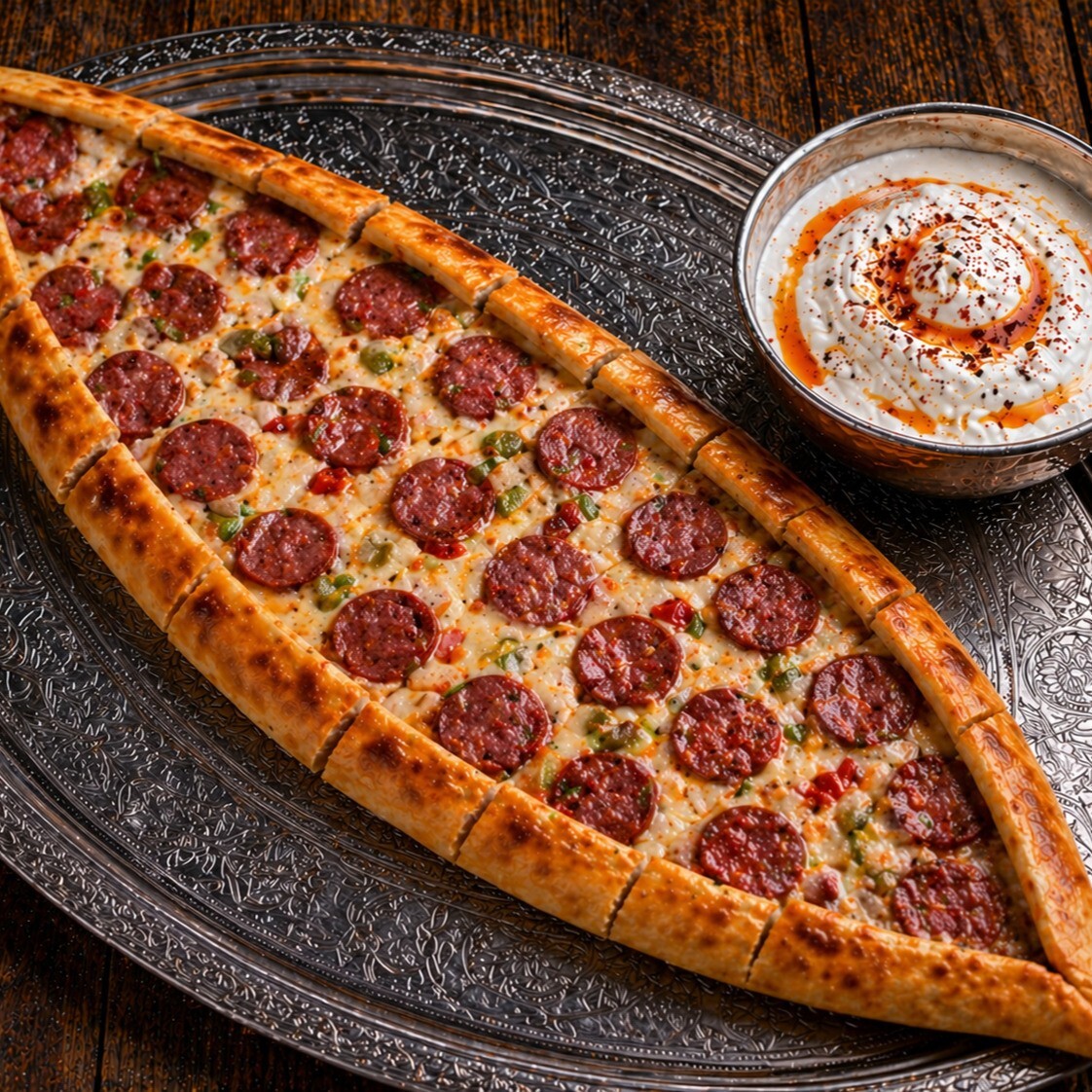 Sucuklu Kaşarlı Pide