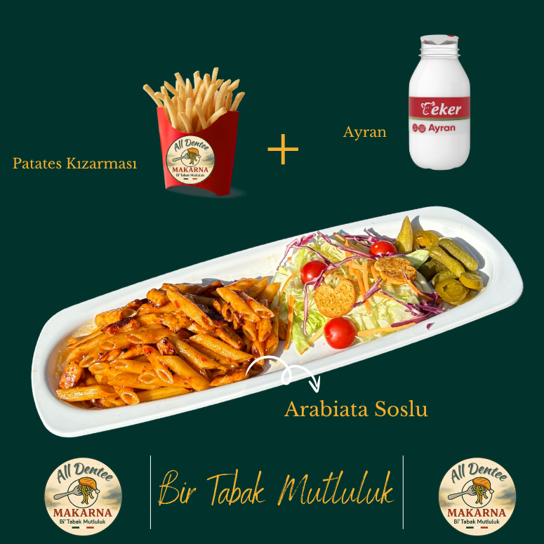 Arabiata Tavuklu + Patates + Ayran