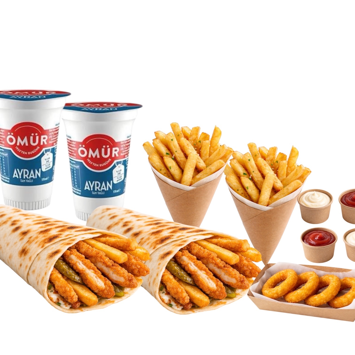 2'li 30 cm. Çıtır Chicken Wrap Menü