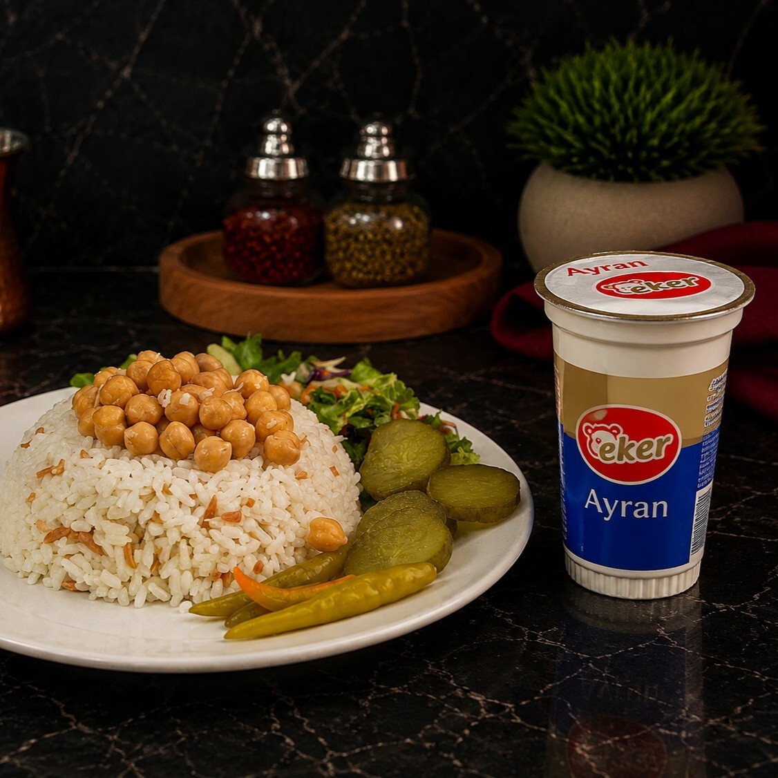 Nohutlu Pilav Ayran Menü