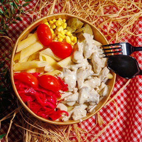 Kremalı Mantarlı Soslu Tavuklu Makarna (Küçük)