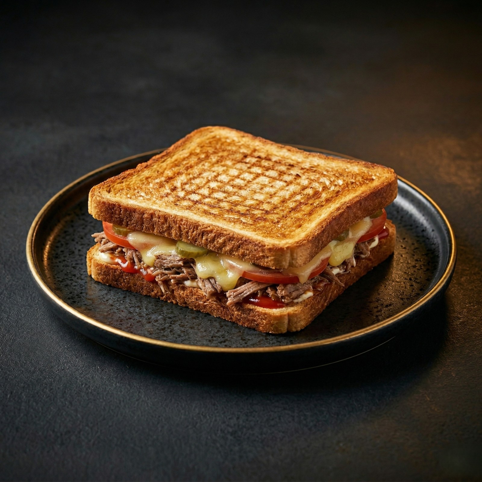 Kavurmalı Kaşarlı Tost