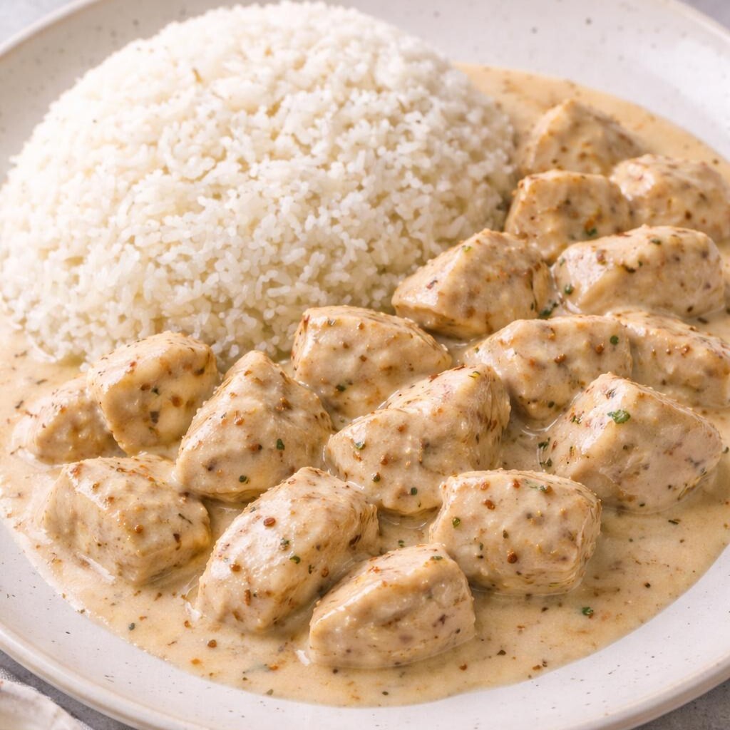 Kremalı Tavuklu Pilav