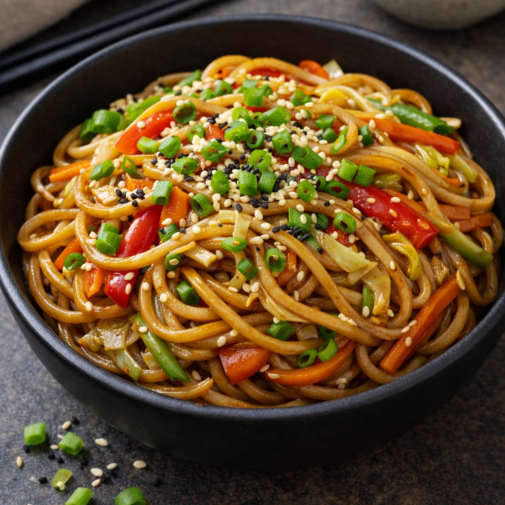 Kore Usulü Sebzeli Noodle