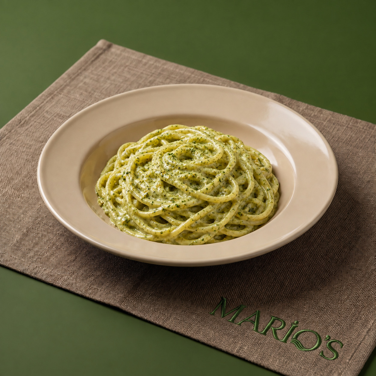 Pesto Soslu Spagetti