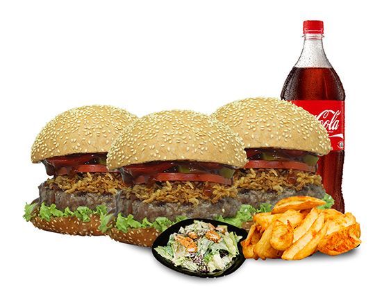 3 Kişilik BBQ Burger Menü