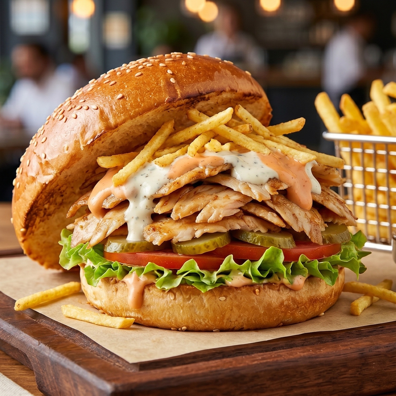Tavuk Döner Ranch Burger