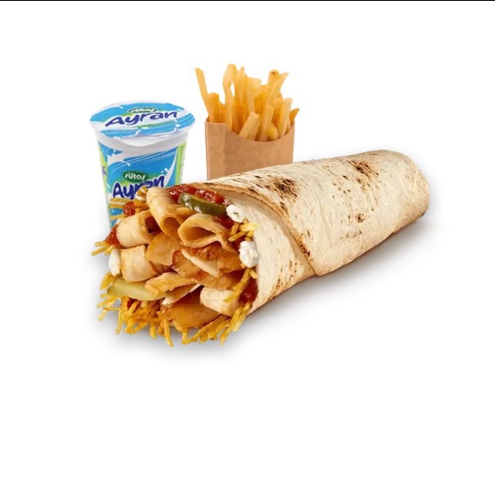 Cheddarlı Tavuk Dürüm Menü 1
