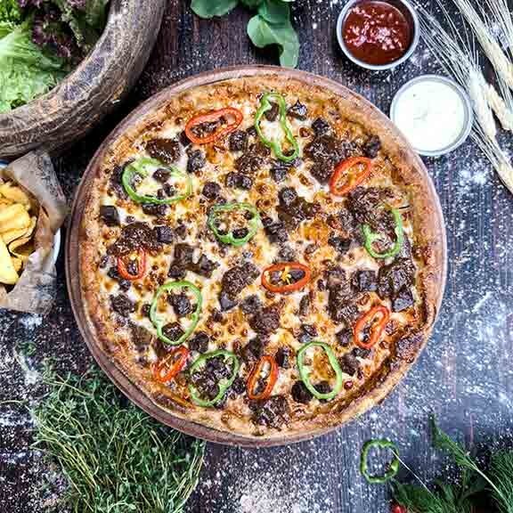 Kavurmalı Pizza (Küçük)