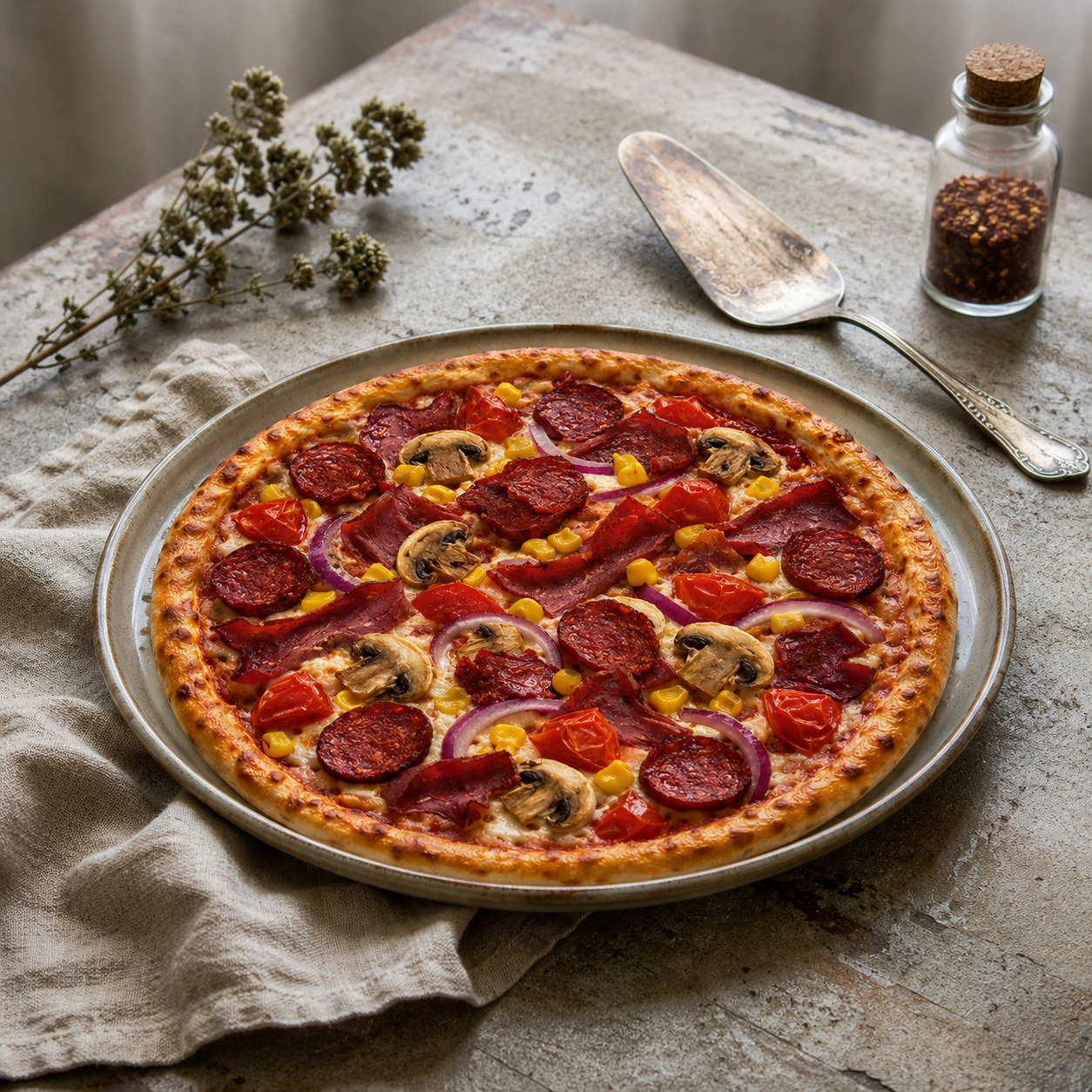 Pastırmalı Pizza (Küçük)