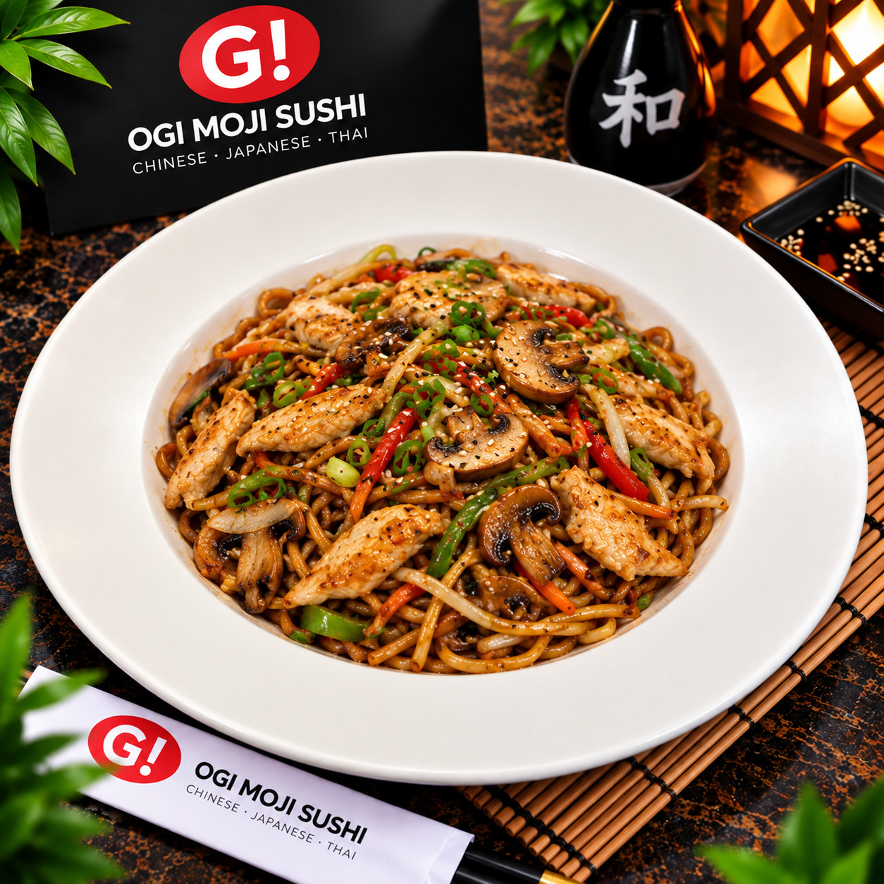 Tavuklu Mantarlı Noodle