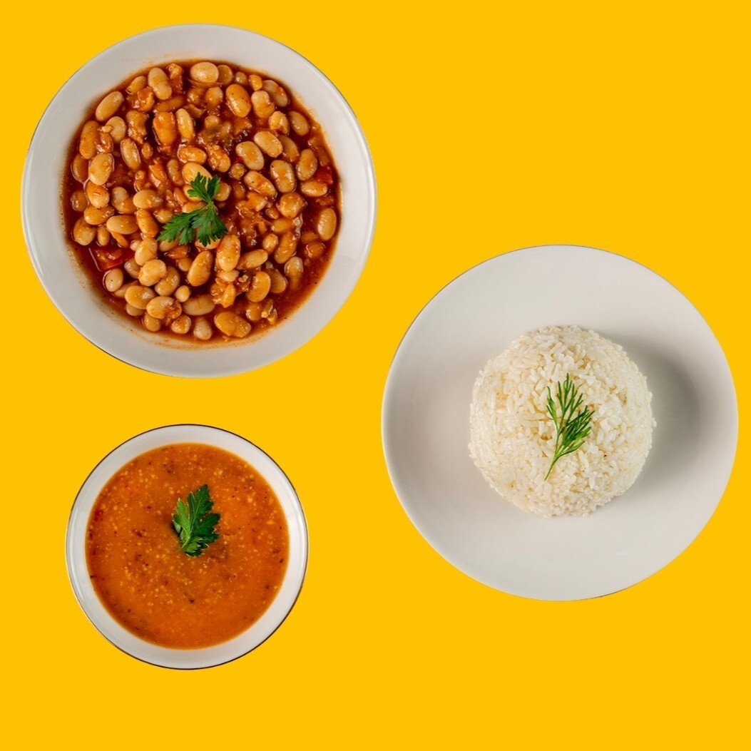 Kuru Fasulye Pilav& Ezogelin Çorbası