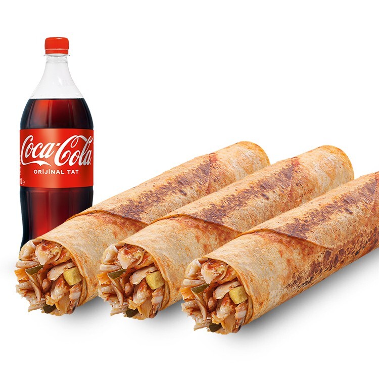 3 Dürüm 1 Litre Kola Fırsat Menü