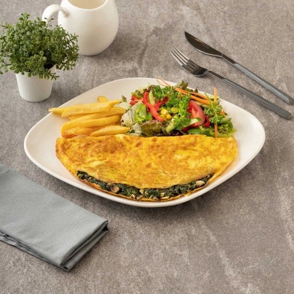 Ispanaklı Mantarlı Omlet