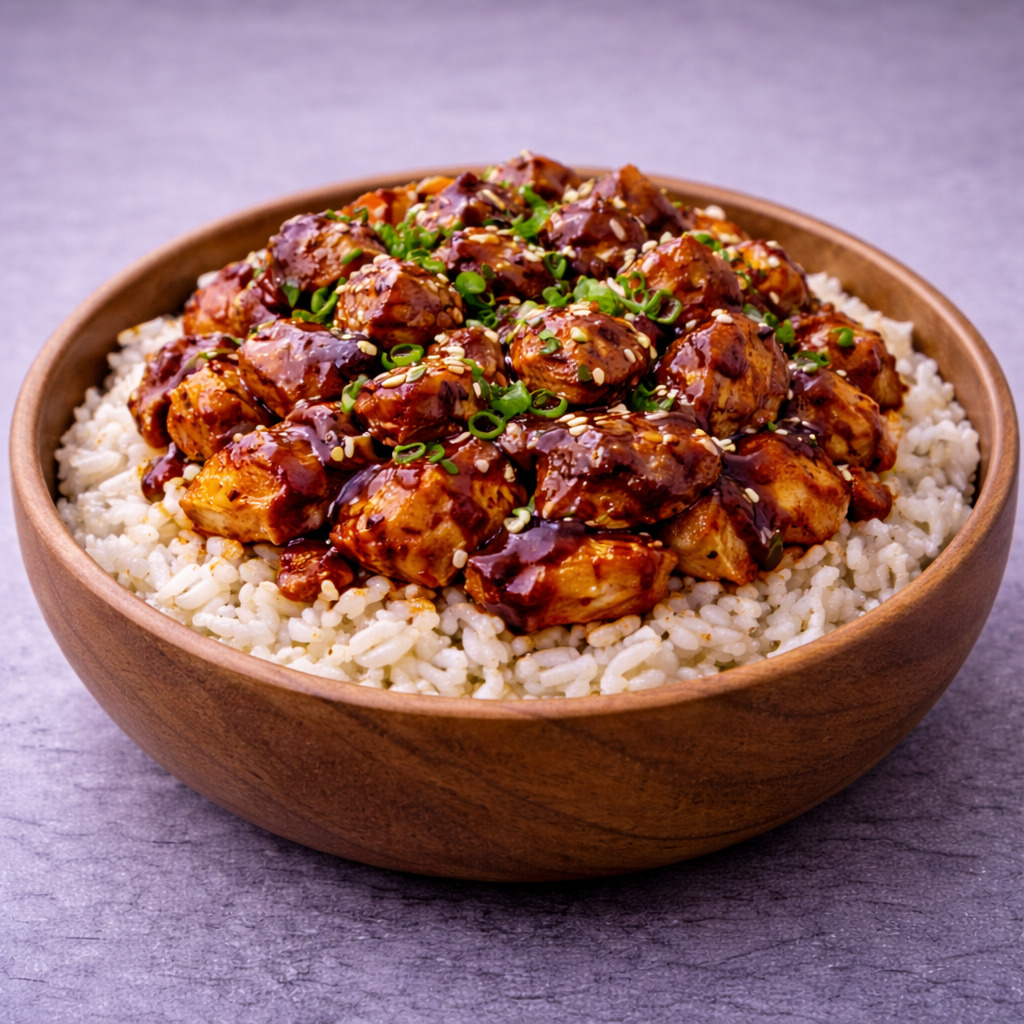 Barbekü Soslu Tavuklu Pilav