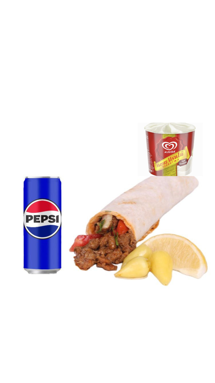 Et Tantuni Dürüm+Pepsi+Algida Maraş Cup