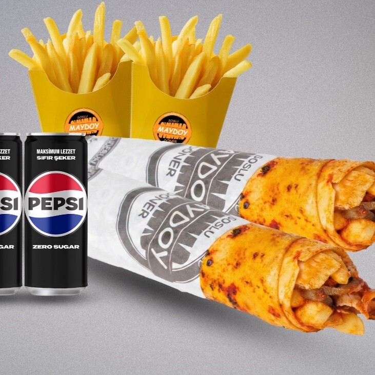 2'li Tavuk Döner Large Dürüm İçecek Menü