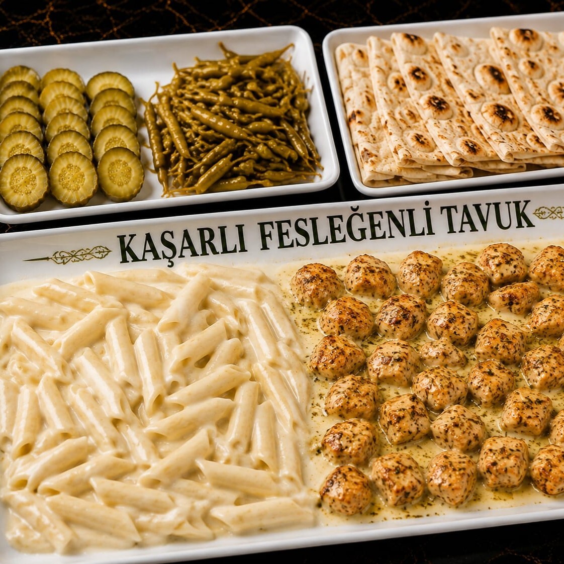 Fesleğenli Tavuk & Kremalı Penne Makarna