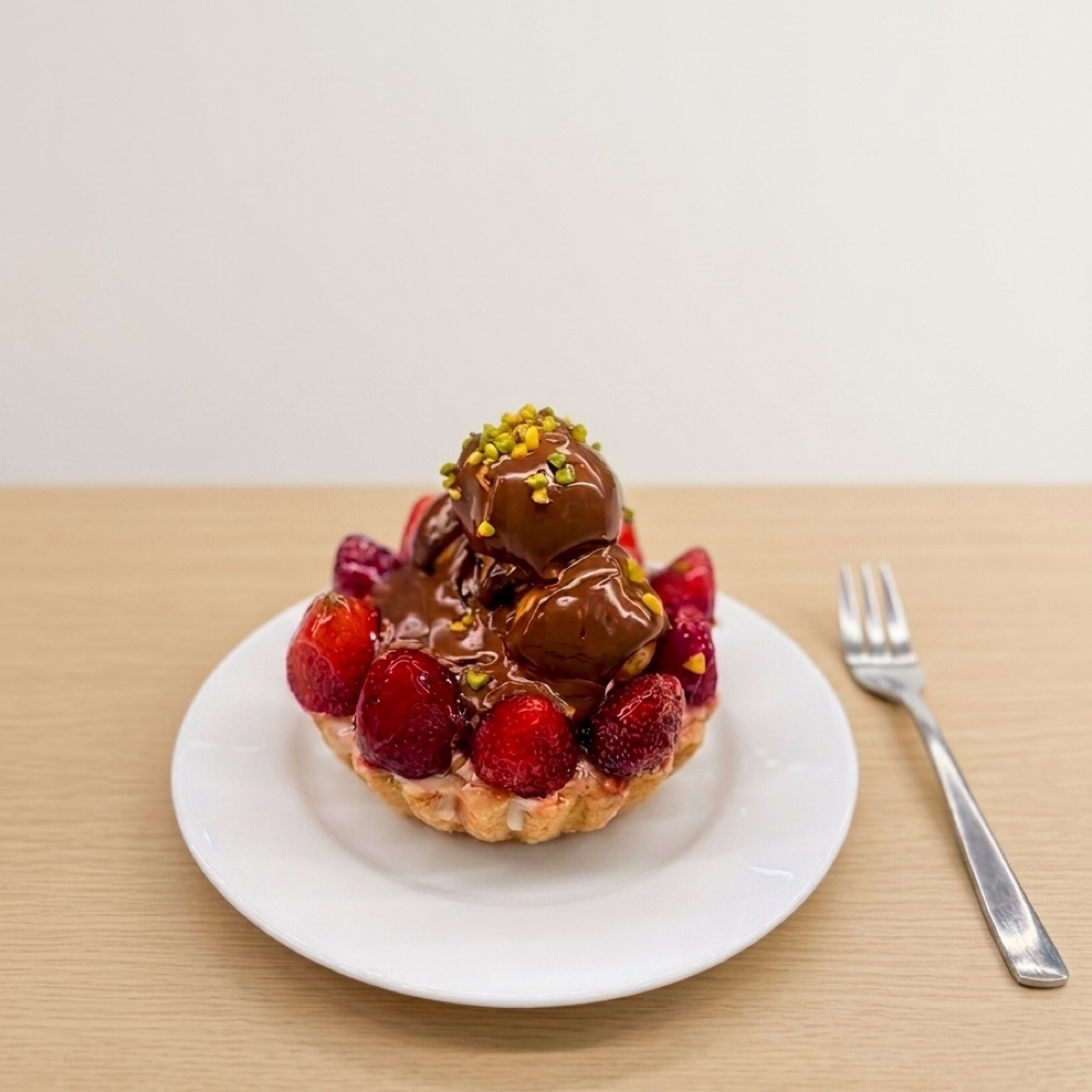 Tart Çilek Fıstıklı 1 Kişilik