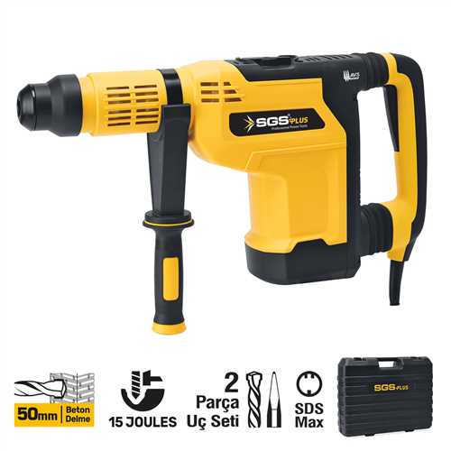 KIRICI-DELİCİ MATKAP 1500 Watt 50MM 11KG 15 JOULES (SDS MAX)