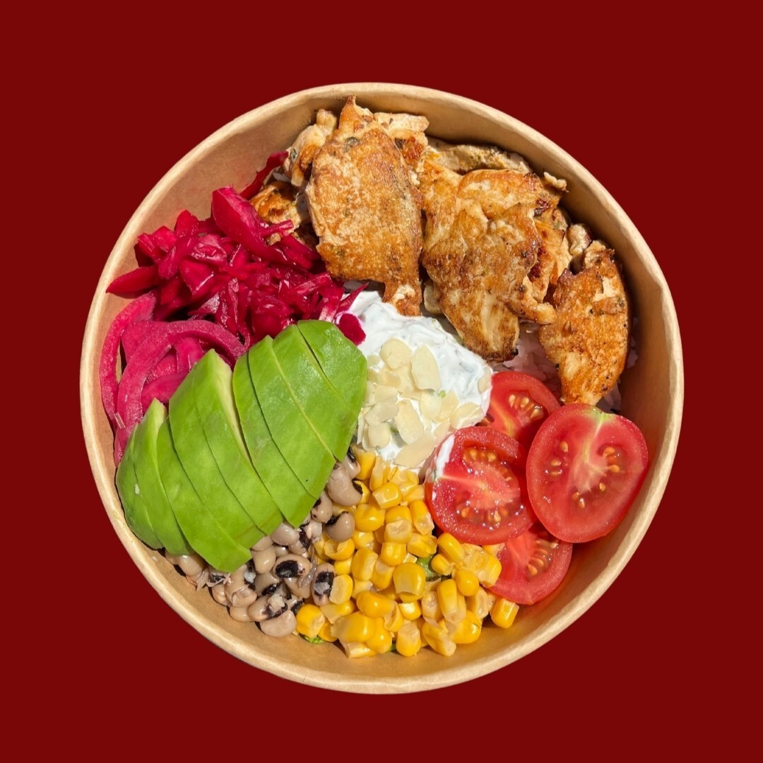 Tavuk Izgara Bowl (525 Kcal, 42 gr protein, 69 gr karbonhidrat, 12 gr yağ)