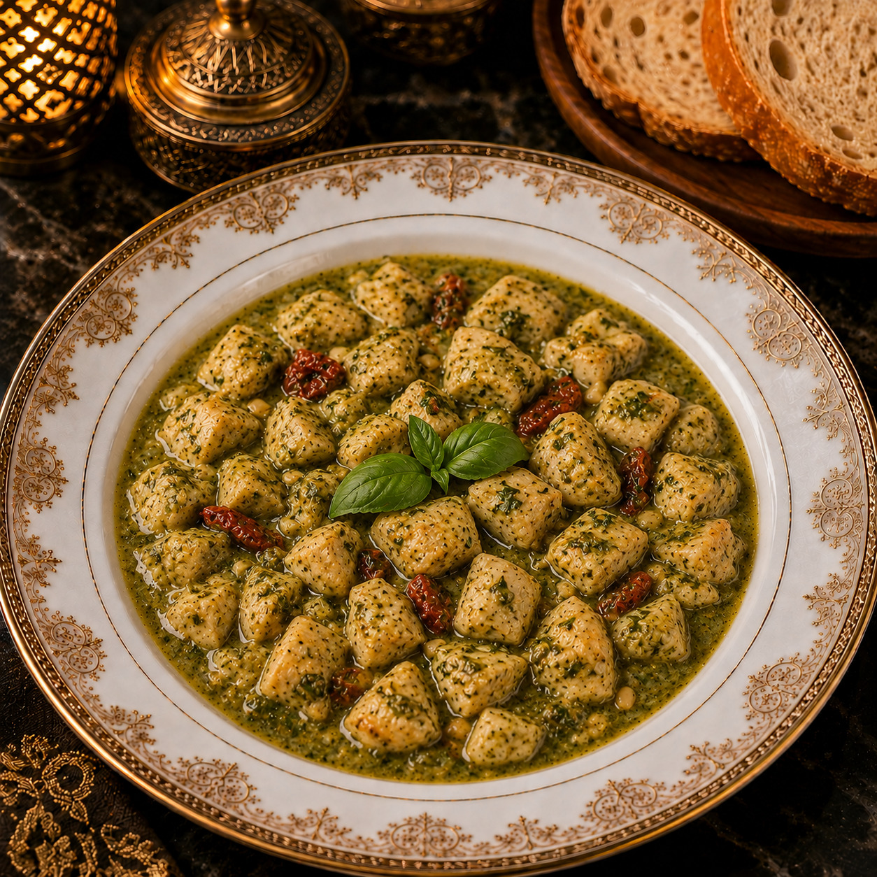 Pesto Soslu Tavuk