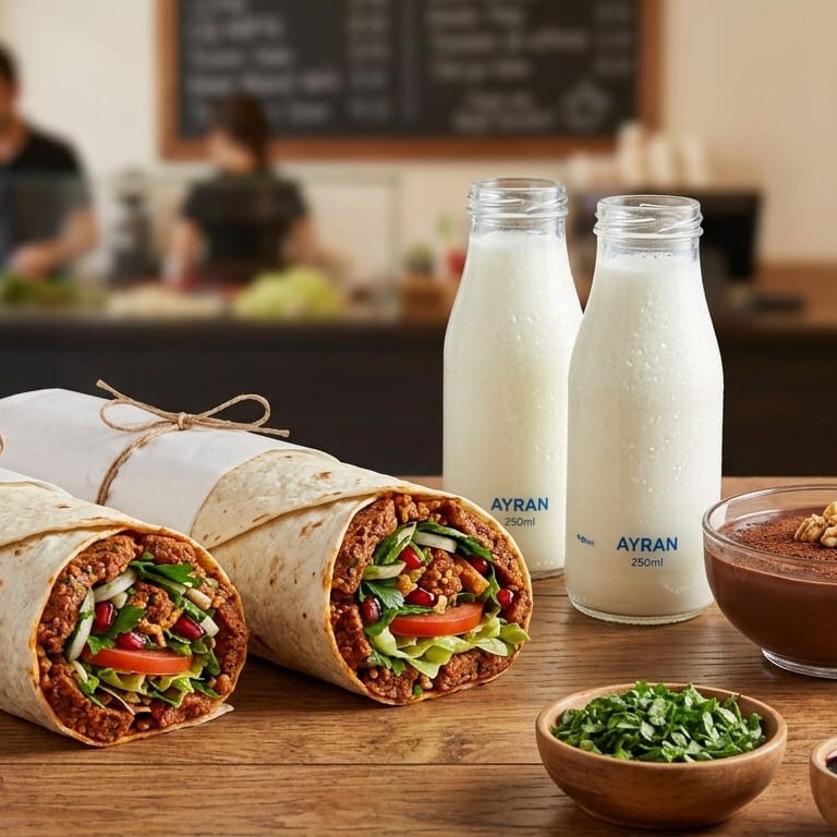 2'li Mega Dürüm + ayran + tatlı