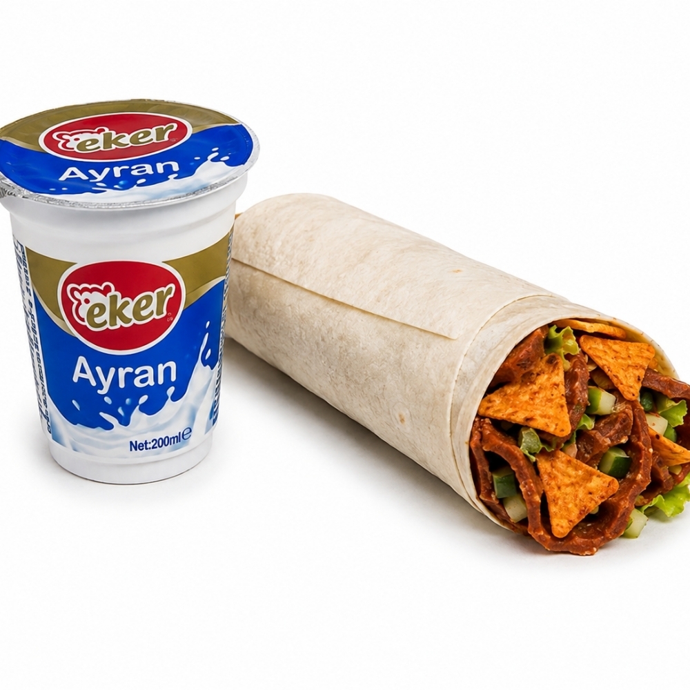 Doritoslu Çiğ köfte + Ayran