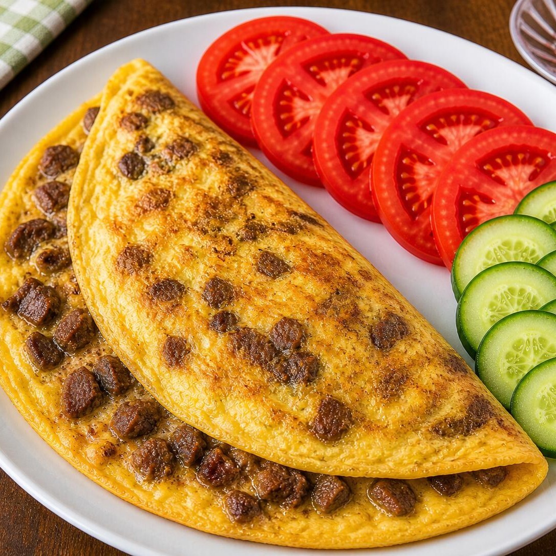 Kavurmalı Omlet