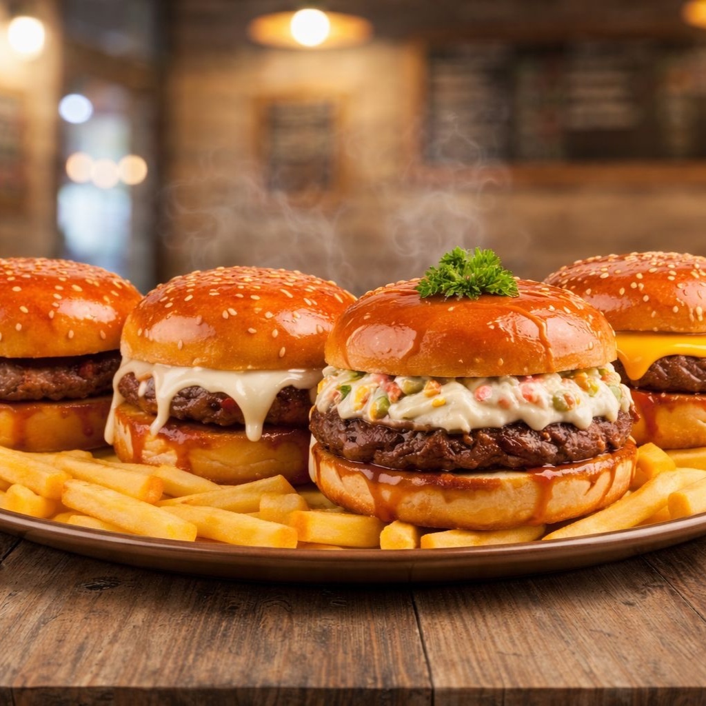 5'li Karma Mix Islak Hamburger Menü