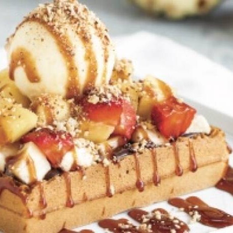 Sade Dondurmalı Waffle
