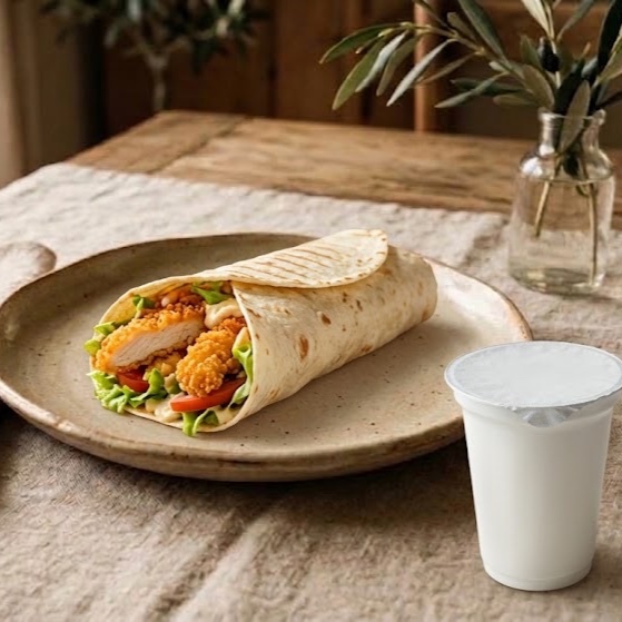 Çıtır Tavuk Dürüm & Ayran Menü