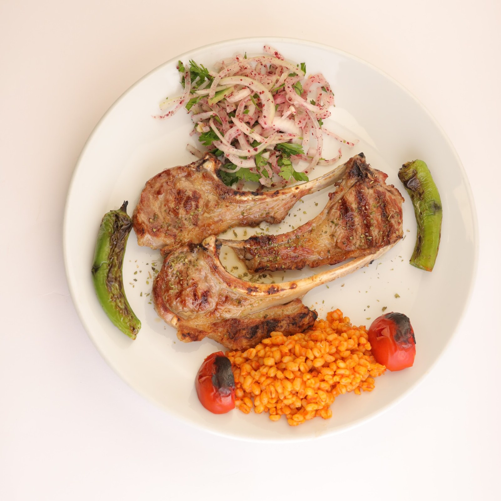Izgara Kuzu Pirzola Menü (1 kg.)