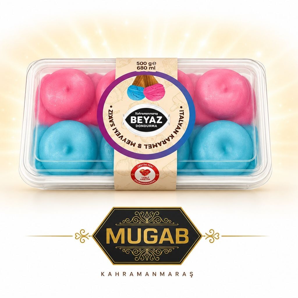 MUGAB Beyaz Dondurma İTALYAN KARAMEL MEYVELİ SAKIZ