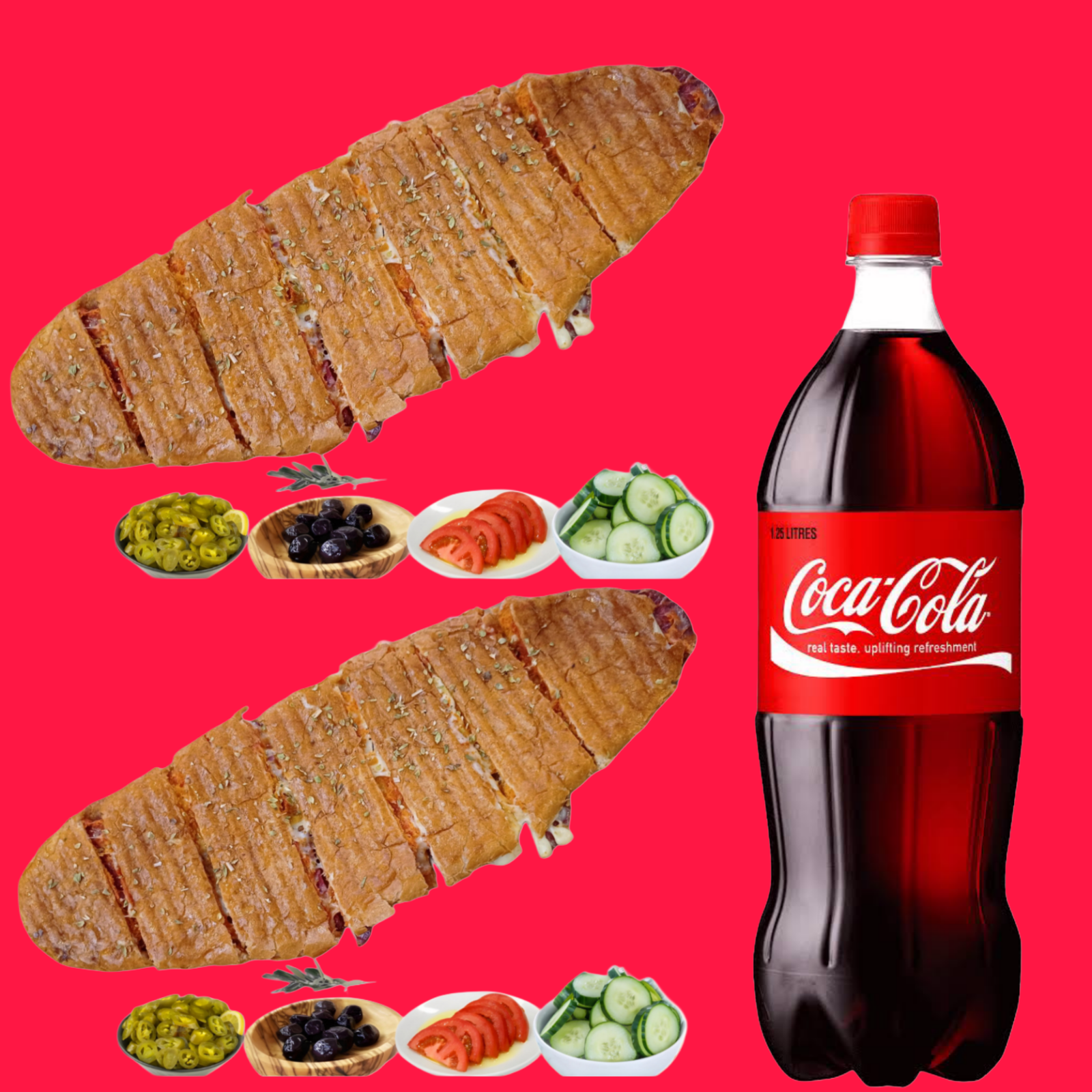 2'li Baton Karışık Tost + Coca-cola 1 LT