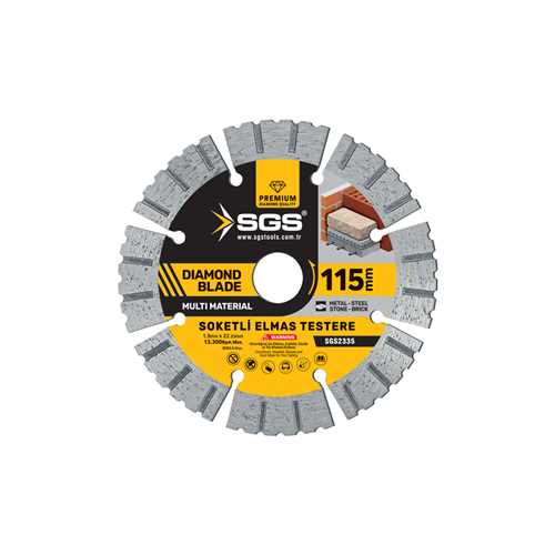 SOKETLİ ELMAS TESTERE MULTI-MATERIAL 115mm