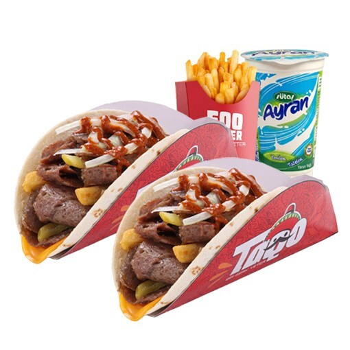 2'li Eqo Taco (Et Dönerden) Menü